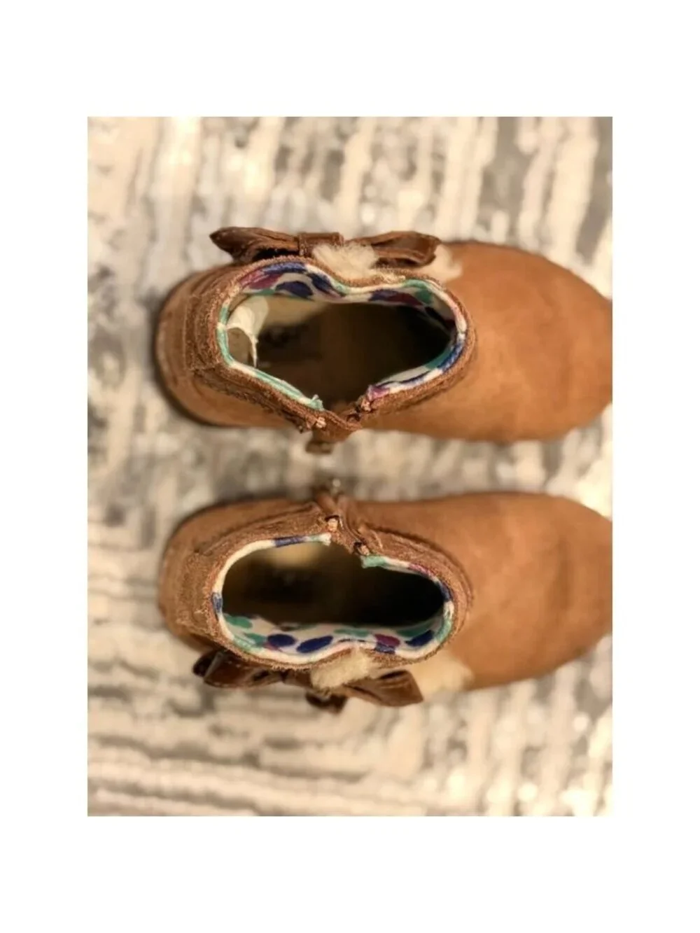 UGG girls toddler size 8 Libbie chestnut bow boots 1005151T